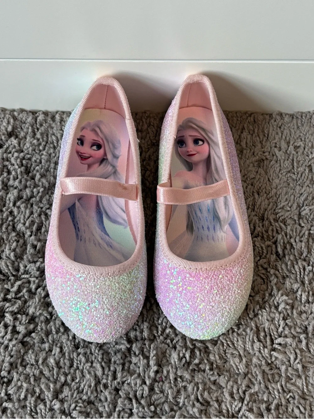 H&M Disney Frozen Glittery Ballet Flats Size 7.5